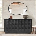 Carved Pattern Solid Wood 6-Drawer Dresser (62")