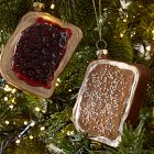 Peanut Butter &amp; Jelly Glass Ornament Set