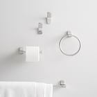 Mid-Century Contour Bathroom Hardware - Chrome