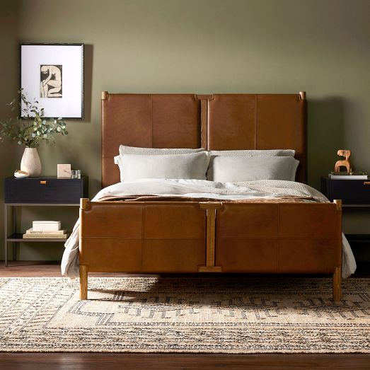 Sackett Leather Bed by West Elm