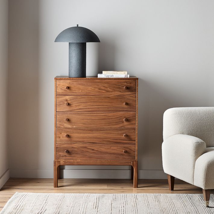 mid century modern 5 drawer dresser Classic 5-Drawer KEY DETAILS Acorn Mid Century 5-Drawer Chest 