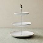 Holiday Skiers Tiered Serving Stand