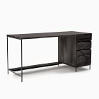 Industrial Solid Wood Modular Desk w/ File Cabinet (64")