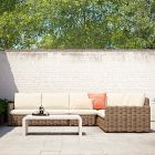 Westport Wicker Slim Profile Outdoor 4-Piece L-Shaped Sectional (126")