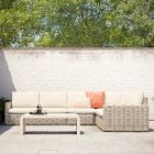 Westport Wicker Slim Profile Outdoor 4-Piece L-Shaped Sectional (126")
