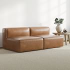 Remi Leather 2-Piece Armless Sofa (72")