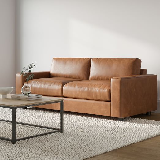 Urban Leather Sofa (73"-85") by West Elm