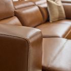 Leo Motion Reclining Leather 5-Piece L-Shaped Sectional (119")