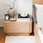 Rina Curved Oak Pedestal Nightstand (20")