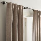 Open Box: European Flax Linen Light Filtering Curtain (48"W x 96"L) - Dark Flax