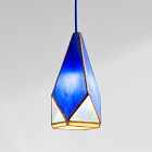 Friend of All Small Hanging Greta Lamp - Bright Blue &amp; Orange (6")