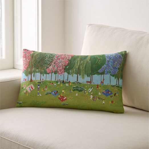 Nicole Cicak Springtime Picnic Pillow Cover | West Elm
