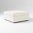 Open Box: Harris Ottoman - Performance Yarn Dyed Linen Weave Alabaster