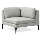 Open Box: Andes Corner - Deco Weave Pearl Gray, Dark Pewter