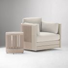 Porto Aluminum Outdoor Swivel Chair &amp; Side Table (18")