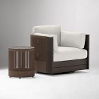 Porto Aluminum Outdoor Swivel Chair &amp; Side Table (18")