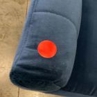 Open Box: Emmett Banquette, Armless Bench - Performance Distressed Velvet Ink Blue, Acorn
