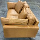 Open Box: Harmony Sofa (82") - Ludlow Leather Sesame, Dark Walnut