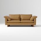 Open Box: Harmony Sofa (82") - Ludlow Leather Sesame, Dark Walnut