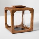 Open Box: Mango Wood Lantern, Small (11")