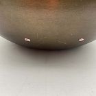 Open Box: Organic Metal Floor Planter, Low Wide (24&rdquo;D x 12&rdquo;H) - Dark Brass