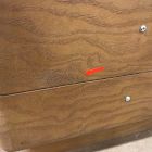 Open Box: Pierce &amp; Ward Burl Wood Nightstand (18") - Light Nutmeg