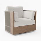 Open Box: Porto Outdoor Swivel Chair Cushion Cover Only - Crosshatch Weave Frost Gray