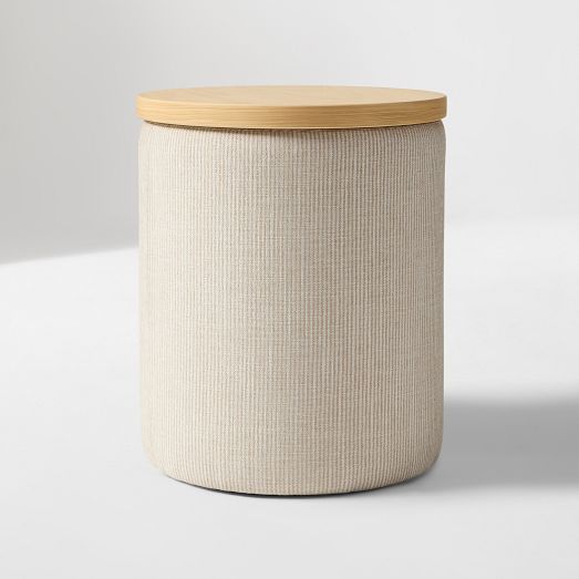 Moby Upholstered Storage Side Table (20") by West Elm