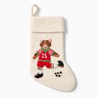 Felt Tiger Soccer Player Stocking