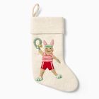Felt Bunny Tennis Player Stocking