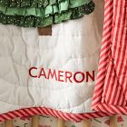 Christmas Bows &amp; Trees Reversible Baby Quilt