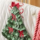 Christmas Bows &amp; Trees Reversible Baby Quilt