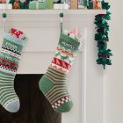 Fair Isle Knit Stocking - Dino