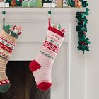 Fair Isle Knit Stocking - Pretty Bows