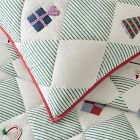 Festive Fun Harlequin Print Patchwork Quilt &amp; Shams