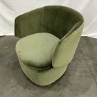 Open Box: Crescent Swivel Chair - Deluxe Velvet Green Spruce