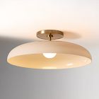 Open Box: Lea Flush Mount (15"Dia) - Champagne Tint Shade, Champagne Bronze Canopy