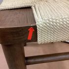 Open Box: Mahogany Woven Rope Stool (20") - Rope Vintage Cotton, Russet Finish