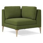 Open Box: Andes Petite Corner - Performance Velvet Tarragon, Blackened Brass