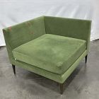 Open Box: Andes Petite Corner - Performance Velvet Tarragon, Blackened Brass