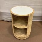 Open Box: Billie Rattan Storage Side Table (23"H) - Natural