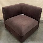 Open Box: Bowery Storage Sectional Corner - Mini Cozy Corduroy Espresso, Cool Walnut