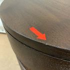 Open Box: Floating Disks Solid Wood Side Table (13"Dia) - Dark Walnut