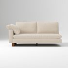 Open Box: Harmony Petite Left Arm 2-Seat Sofa Bench (71") - Performance Distressed Velvet Sand, Dark Walnut