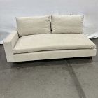 Open Box: Harmony Petite Left Arm 2-Seat Sofa Bench (71") - Performance Distressed Velvet Sand, Dark Walnut