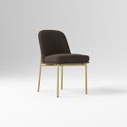 Open Box: Jack Metal Frame Dining Chair - Performance Velvet Java, Champagne Bronze