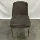 Open Box: Jack Metal Frame Dining Chair - Performance Velvet Java, Champagne Bronze