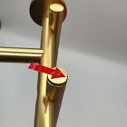 Open Box: Modern Overhang Bathroom Rail Shelf - Antique Brass