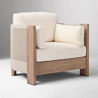 Open Box: Porto Outdoor Lounge Chair - Crosshatch Weave Alabaster, Reef