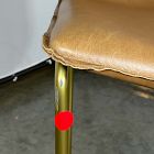 Open Box: Slope Leather Bar Stool (30"H) - Saddle Leather Nut, Antique Brass